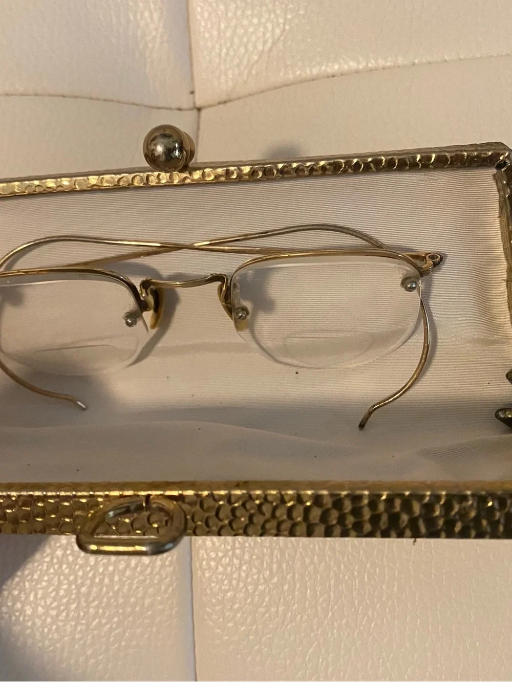 Vintage B&L 12K GF 7 Glasses With Gold Embossed Clutch Case